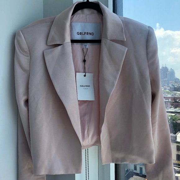 *NEW* GRLFRND Pink Cropped Blazer - Picture 1 of 6